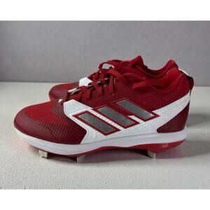 NWT Adidas Men's Size 7 ICON 8 Baseball CLEATS IG7104 Red Shoes New Without Box